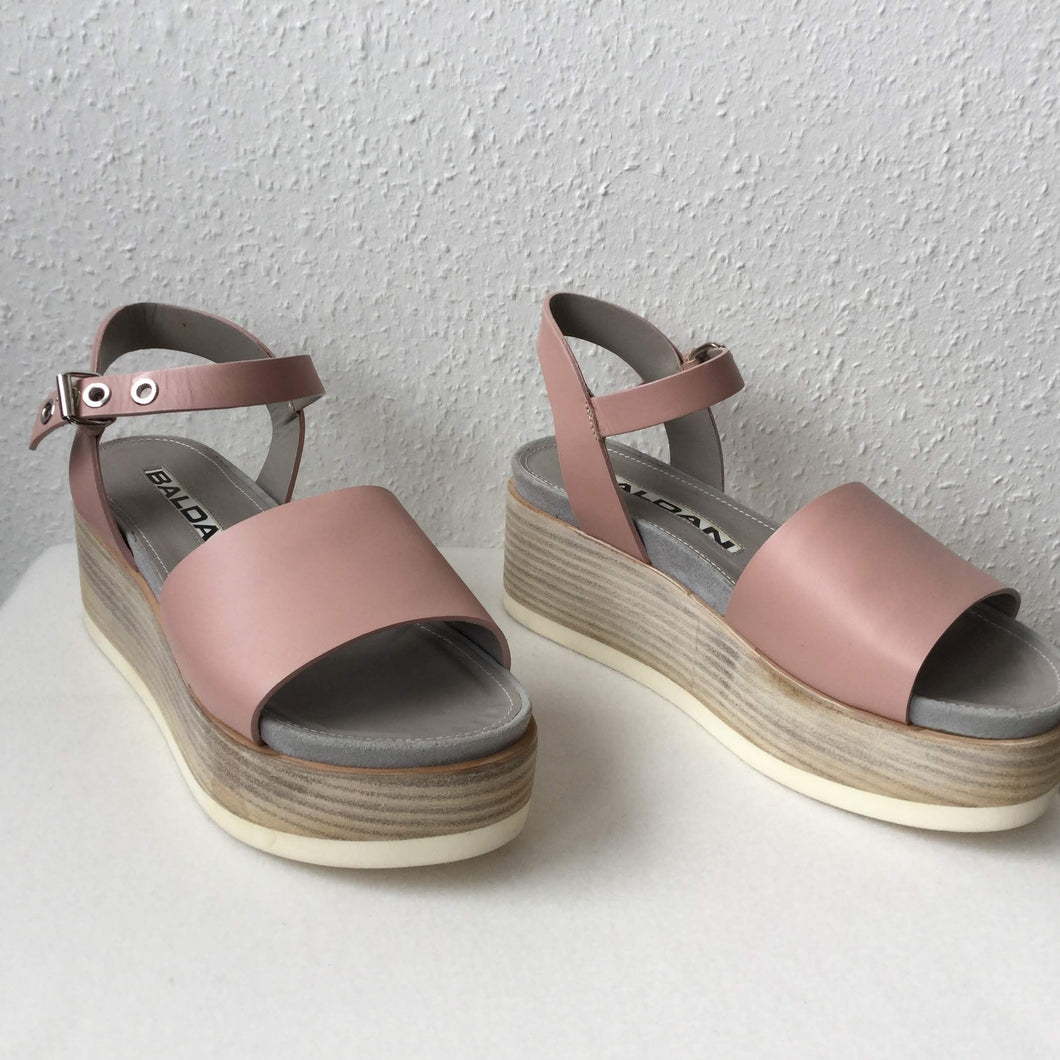 BALDAN Sandalen Gr. 38 in rosa mit Plateau